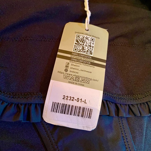 🏖️SHEKINI Ruched/Smocked High Waisted Swim Bottom🏖️ NWT - Picture 7 of 14